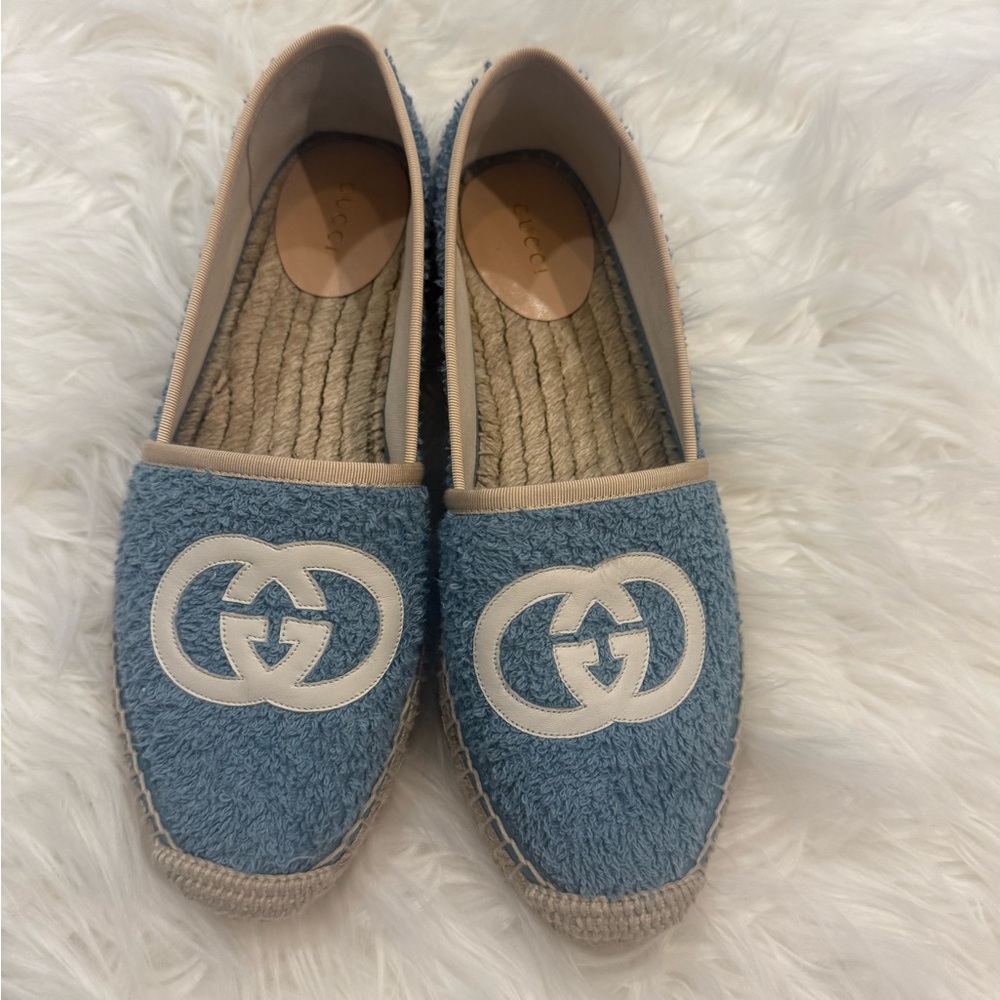 Gucci Cream and Blue Espadrilles New size 39